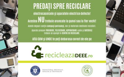 Campania de informare și conștientizare: Predați spre reciclare echipamentele electrice și electronice defecte!